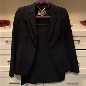 Navy banana republic skirt suit